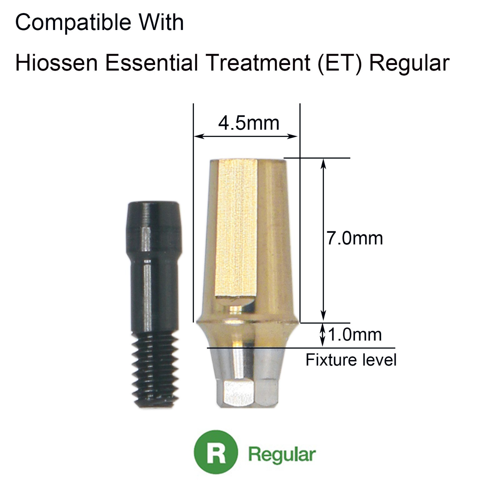US 5Pcs Regular Titanium Straight Transfer Abutment Fit Osstem Hiossen