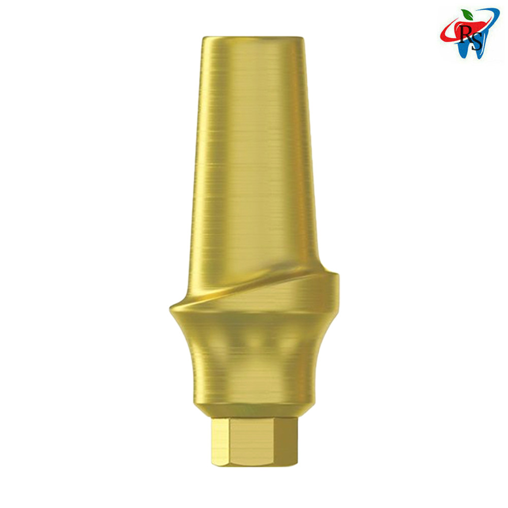 5x Dental Imp lant Straight Concave Anatomic Abut ment Inter Hex 2.42mm Titanium