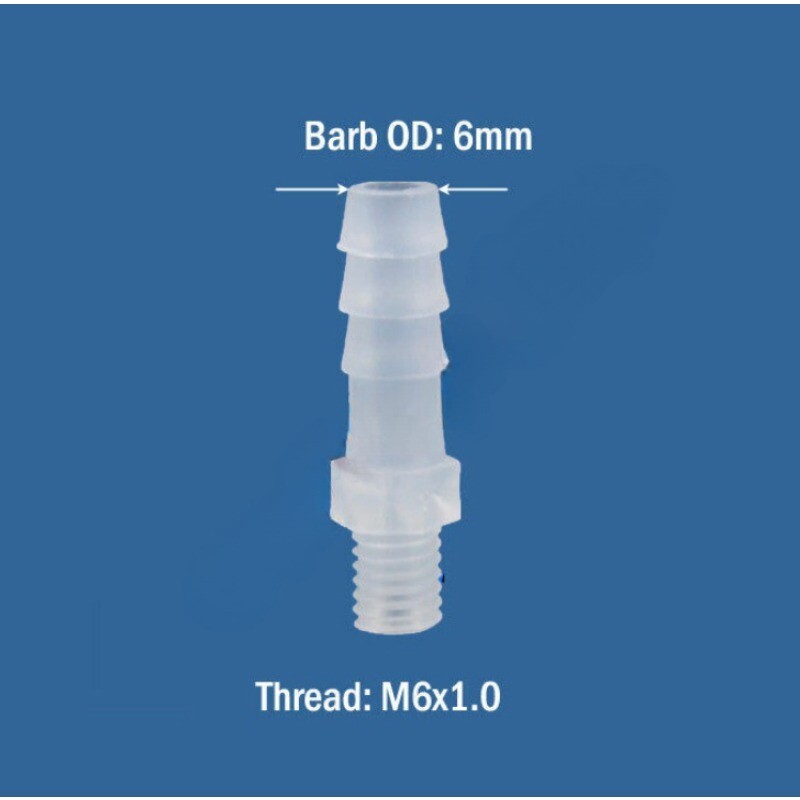 Inch In Plastic Metric Male Thread to Hose Barb Fitting Connector Tube Adapter