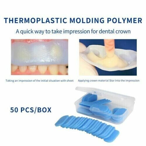 Dental Temporary Impression No Tray Crown Thermoplastic Base Disc Wax Tablet Kit