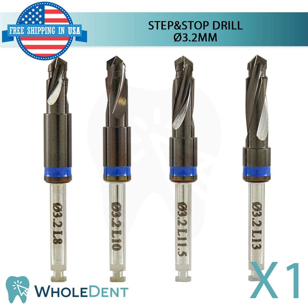 Integral DLC Step&Stop Drill Ø3.2 External Irrigation Pre Stopped Stopper
