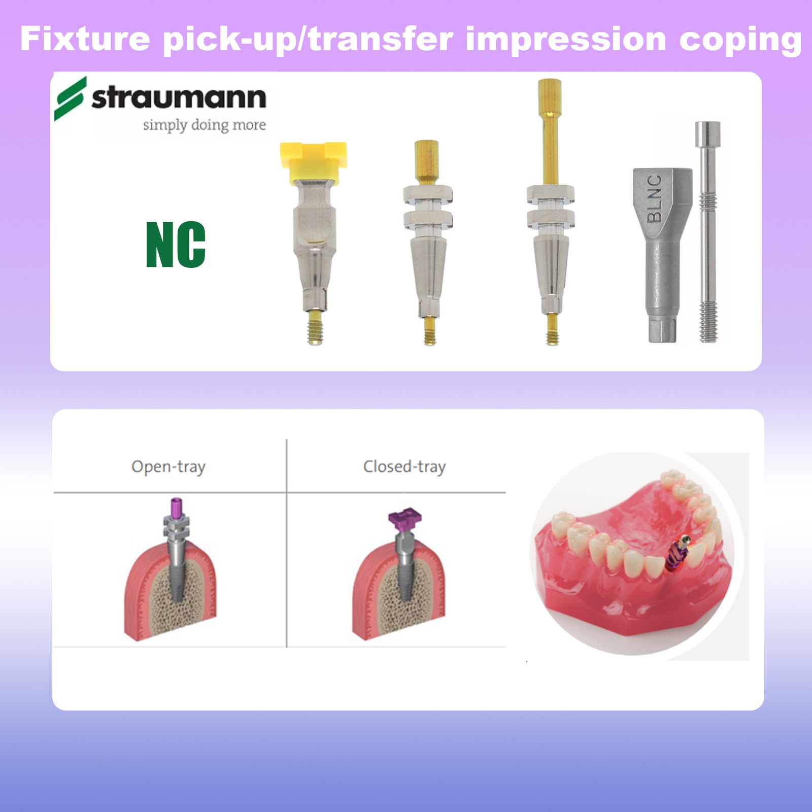US Fit Straumann BLT N/RC Healing Abutment Scan Body Transfer Analog Open/Closed