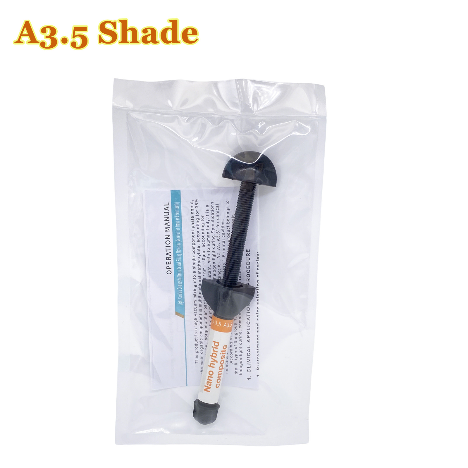 Dental Light Cure Nano Hybrid Resin Composite All Shades 1 x4gram syring