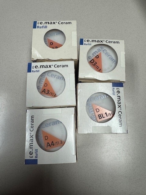 IPS e.max Ceram Dentin (brand new, sealed bottles 20g)