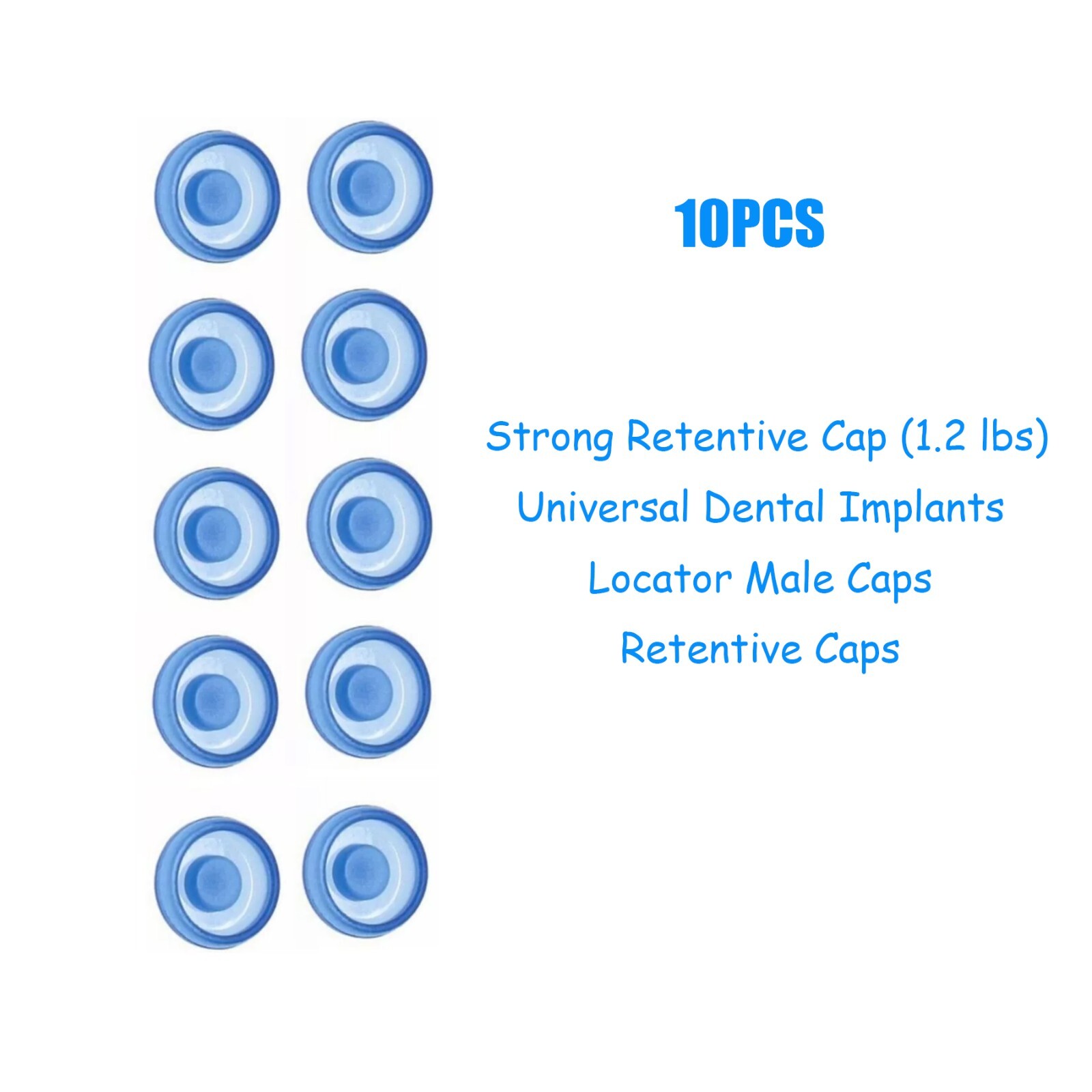 10Pcs Overdenture Dental Locator Abutments Retention Caps For Implant Inserts