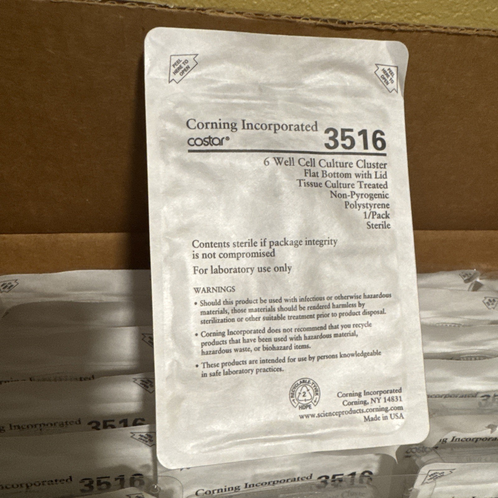 CORNING Costar PS 6-Well Cell Culture Plate Tissue Culture Treated 3516 (46/Cs)