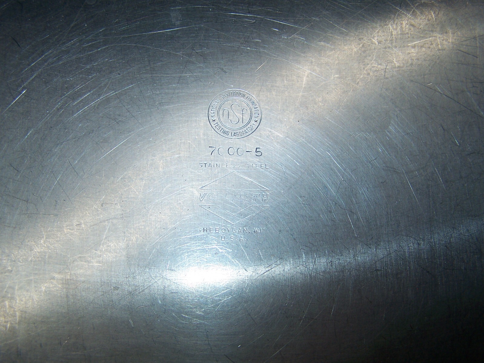 VOLLRATH Stainless Steel Steam Table Pan NSF 21” L x 13” W x 1” H 7000-5