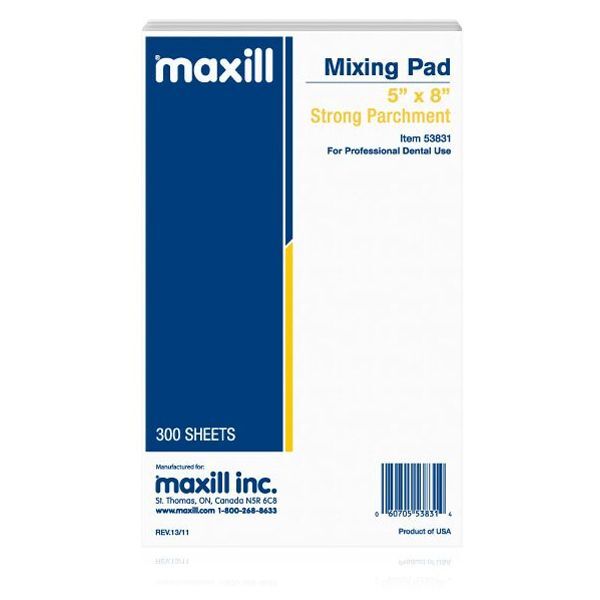 Maxill 5″ x 8″ Strong Parchment Mixing Pad, 300 Sheets/Pad, Single Pad