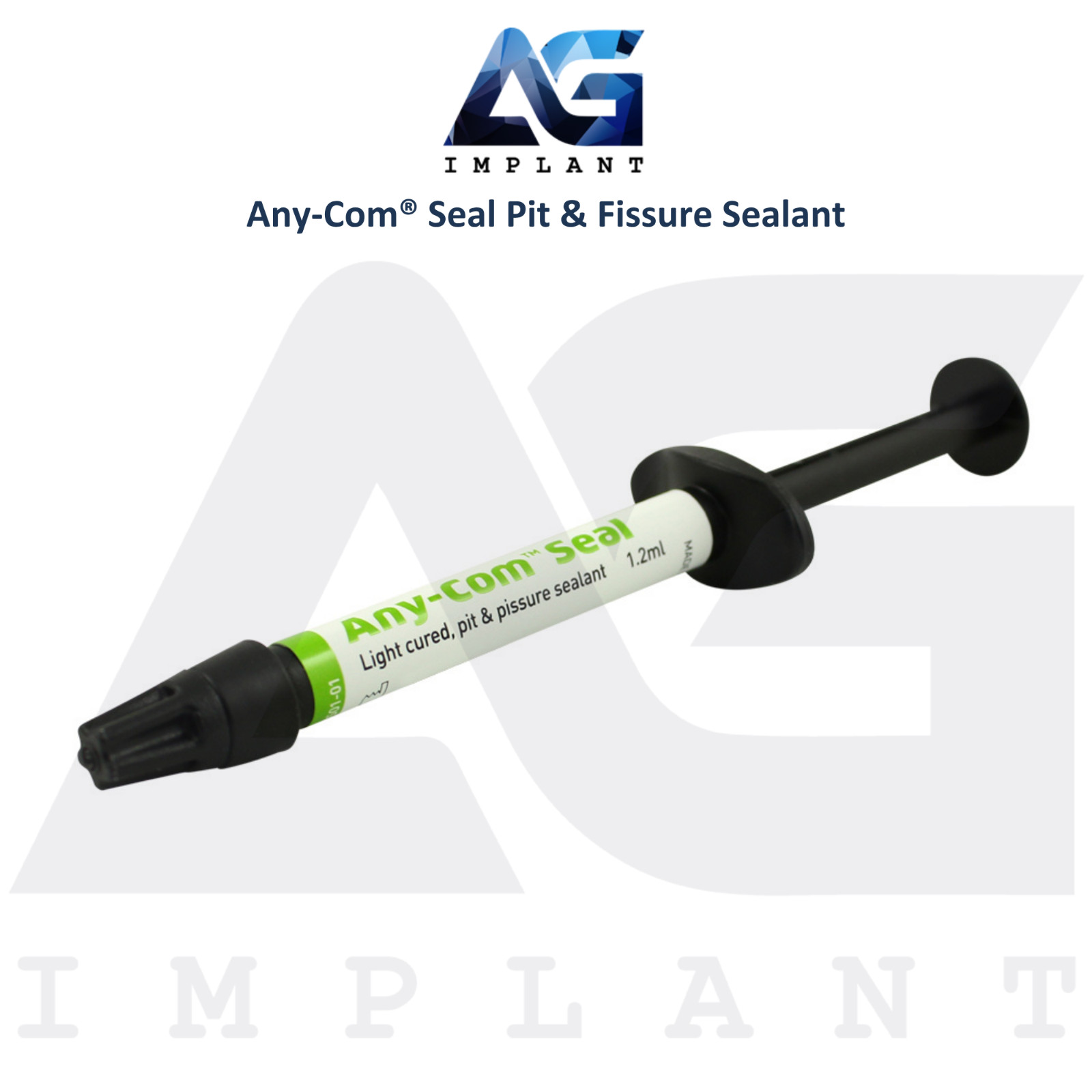 2pcs Any-Com® Seal Pit & F!ssure Sealant 1.2g Dental Restorations Light Cure
