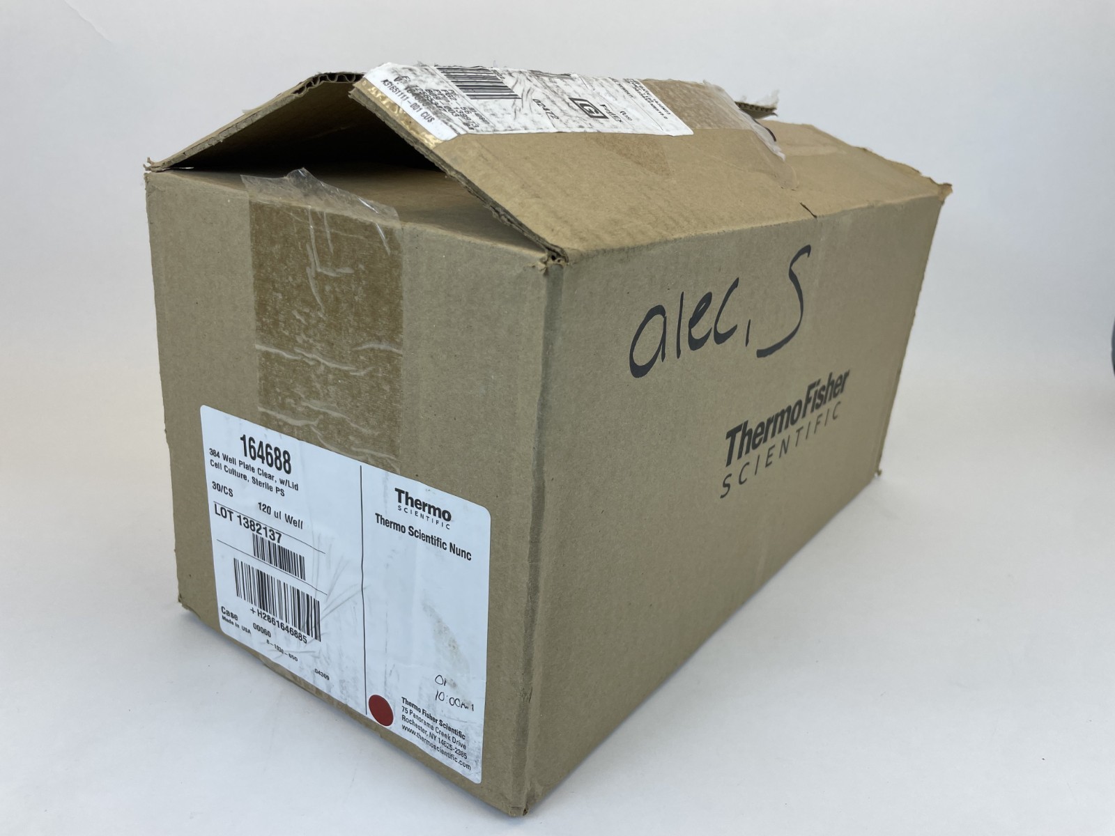 Thermo Nunc 120μL 384 TC Well Plate Clear with Lid Sterile PS 30cs 164688