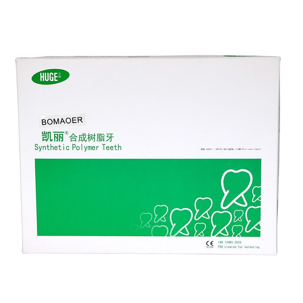 1Pack 112Pcs/Pack HUGE KAILI A3 Dental Synthetic Polymer Resin Teeth T4 L4 30 A3