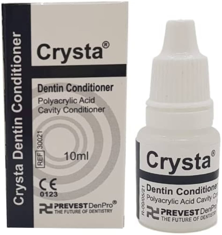 Dental CRYSTA Polyacrylic Asid Cavity Dentine Conditioner 10ml Pack (Free Ship)
