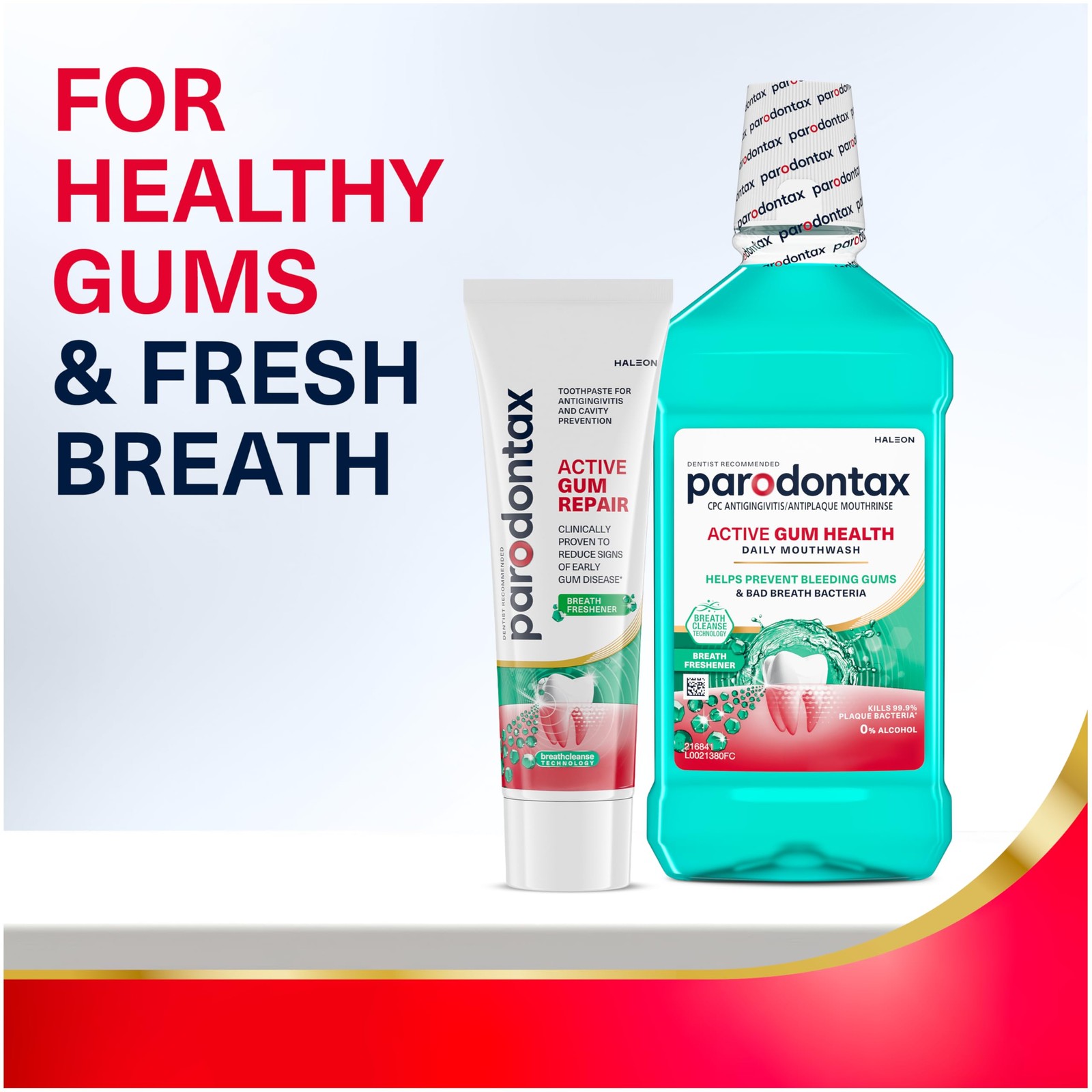 Parodontax Active Gum Repair Breath Freshener Toothpaste, 3.4 oz