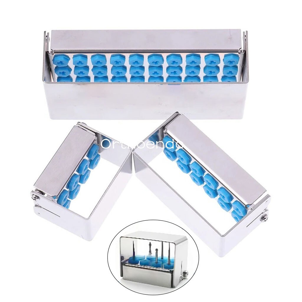Dental Bur Holder Block Box Disinfection Case Box Organizer 8/12/30 Holes Stand