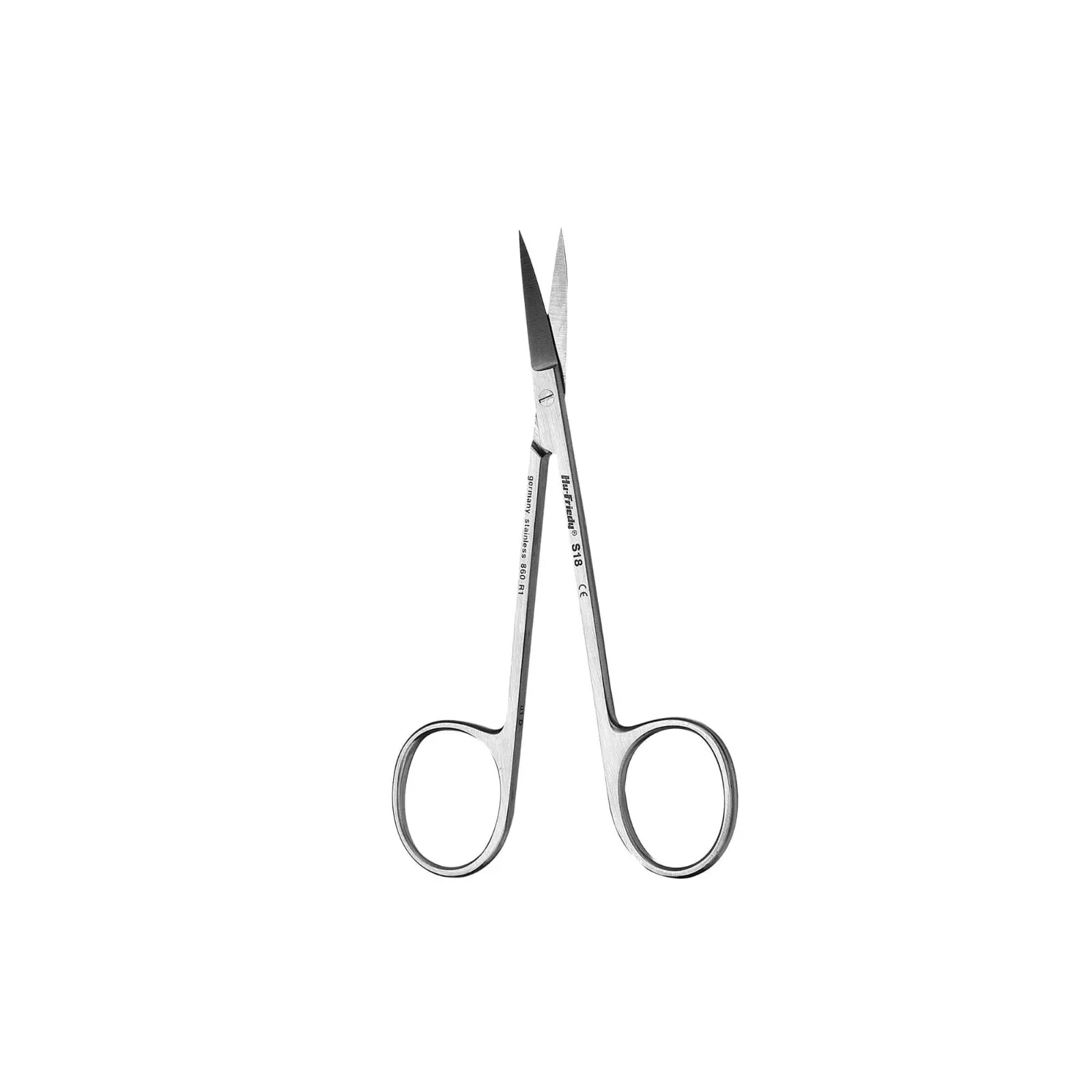 Hu-Friedy #18 Iris Curved 4.5″ Surgical Scissor #S18 (German Stainless Steel)