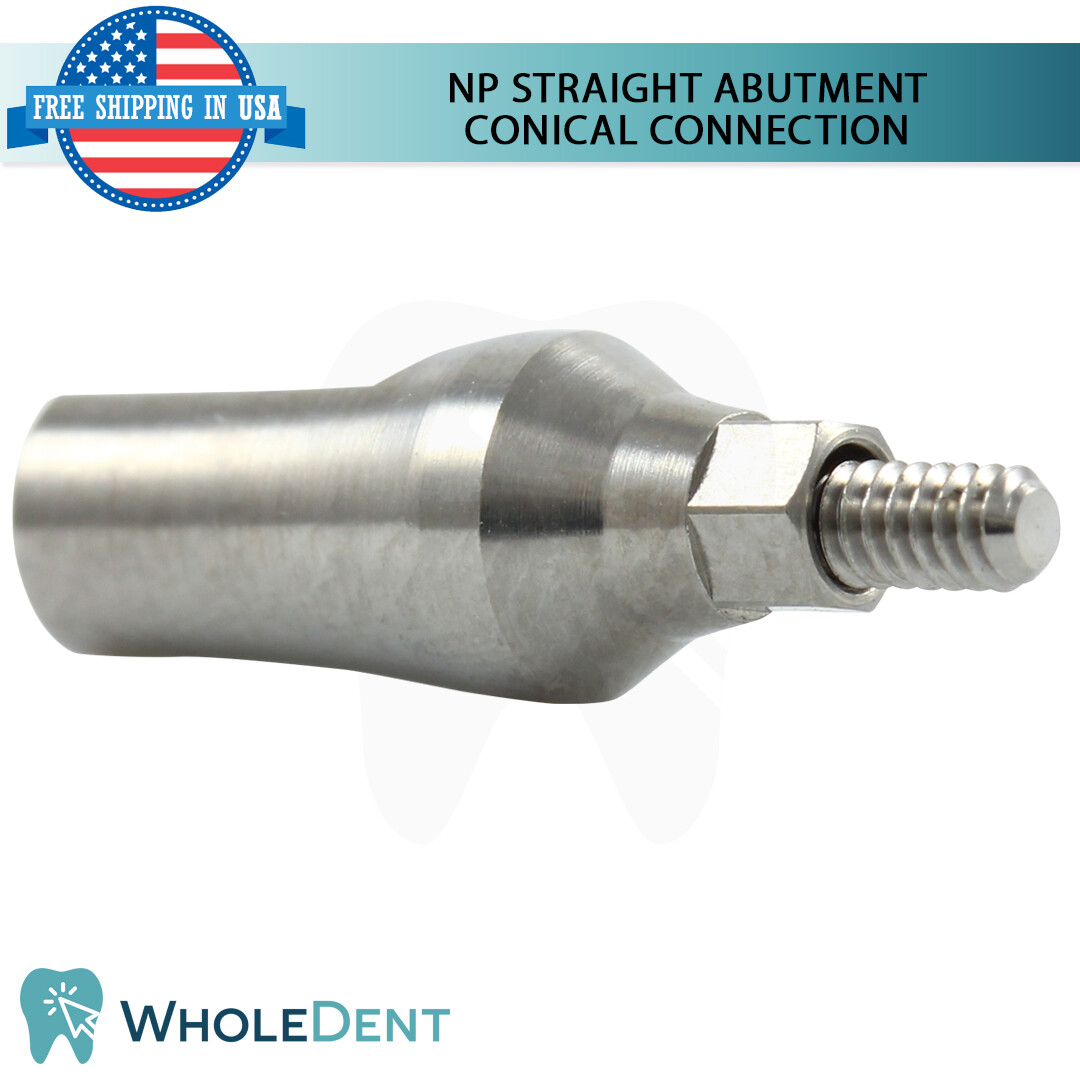 1X NP Conical Connection Straight Abutment Titanium Dental Ø3.5mm