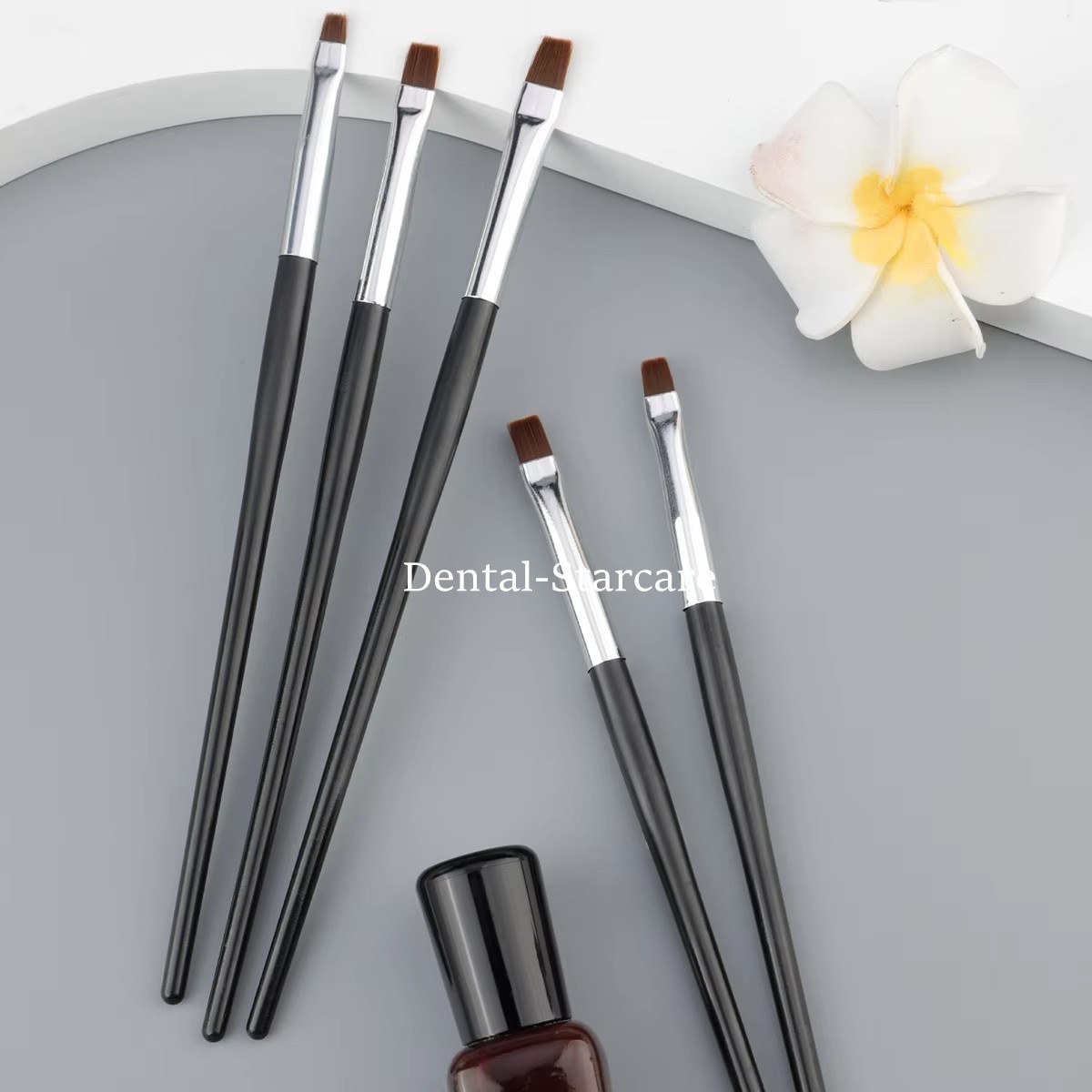 5 Pcs Dental Composite Resin Veneer Cement Porcelain Brushes Silicone Brush Pen