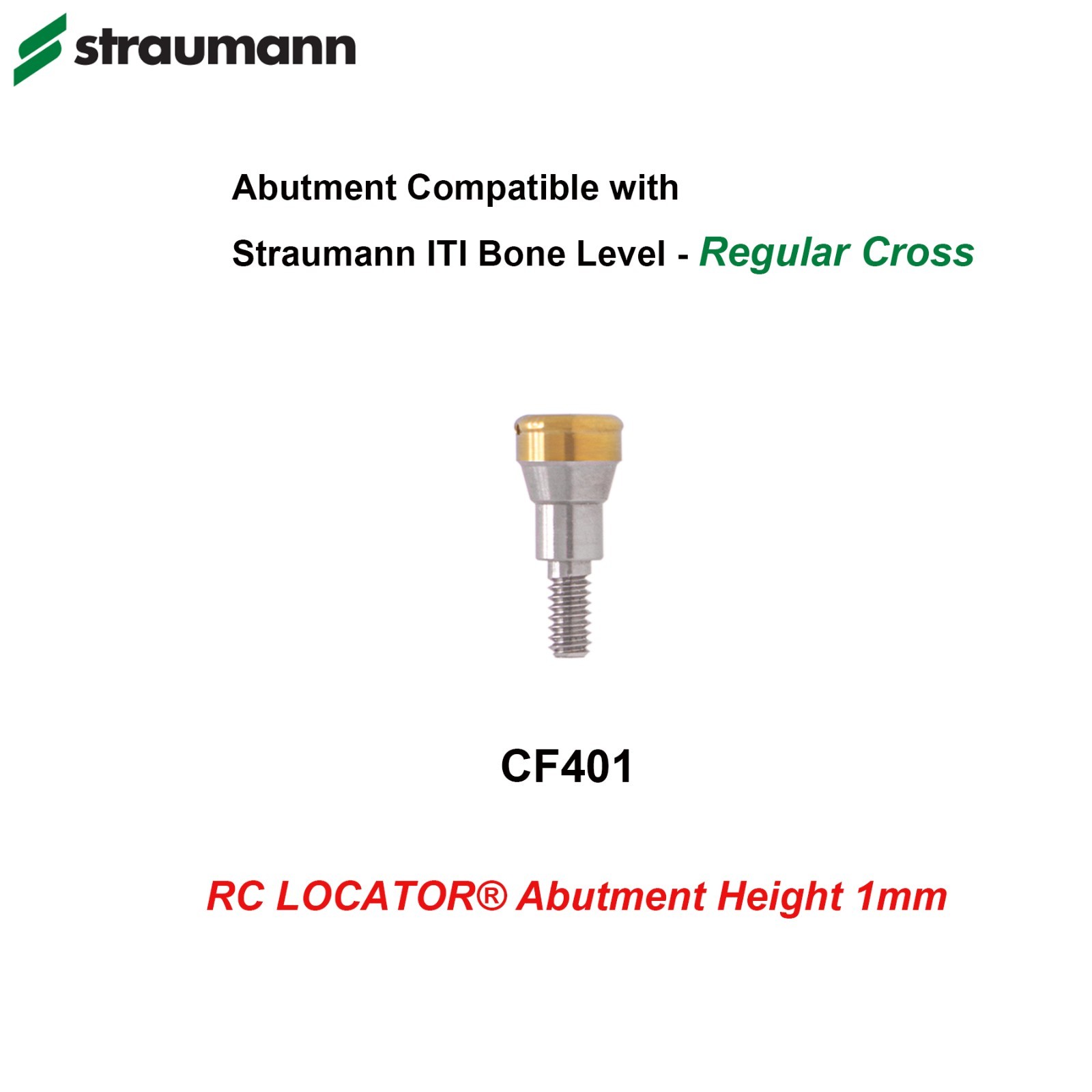 Locator Attachment Abutment for Straumann ITI BLT Implants Locator Male Cap Tool