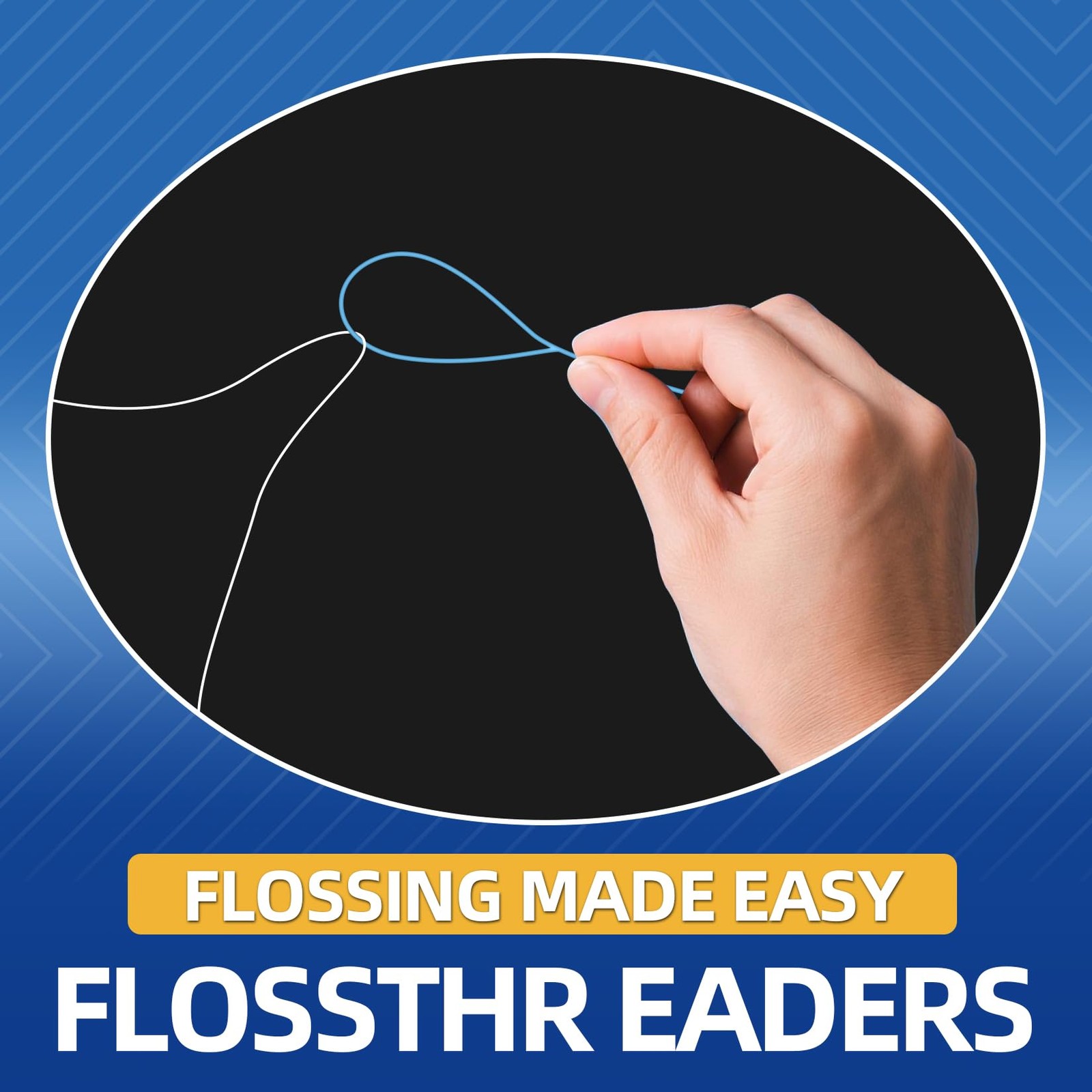Houselog Floss Threaders | 420Count Dental 70 Count (Pack of 6), blue