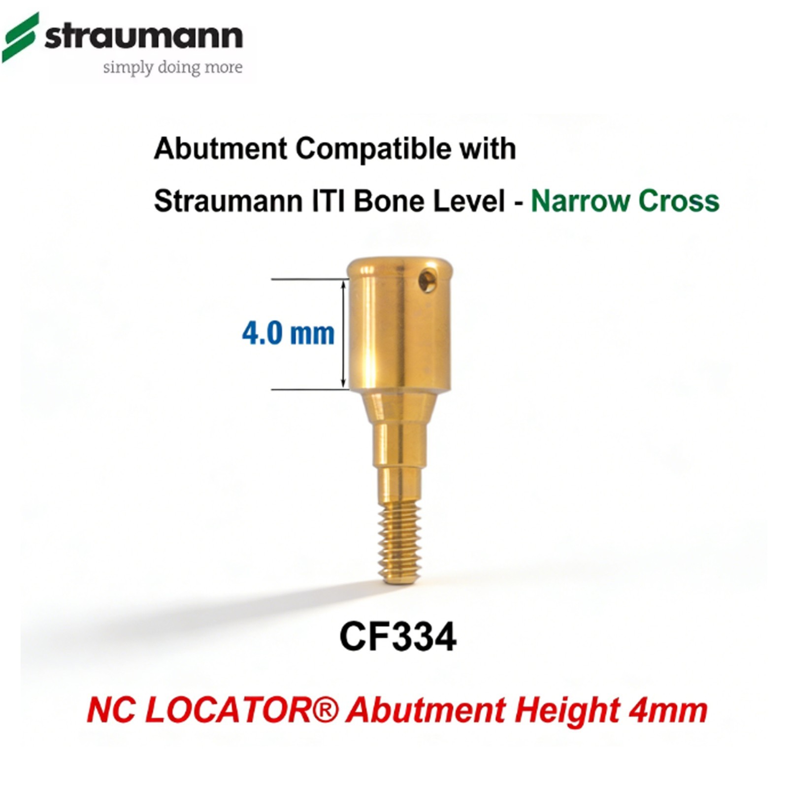 Dental Ti Locator Fits Straumann Bone Level NC/RC Internal Hexagonal Connection