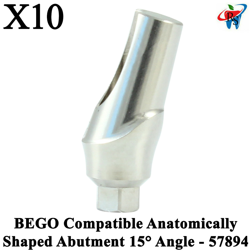 10pcs Dental BEGO Compatible Anatomically Shaped Abutment 15° Angle – 57894