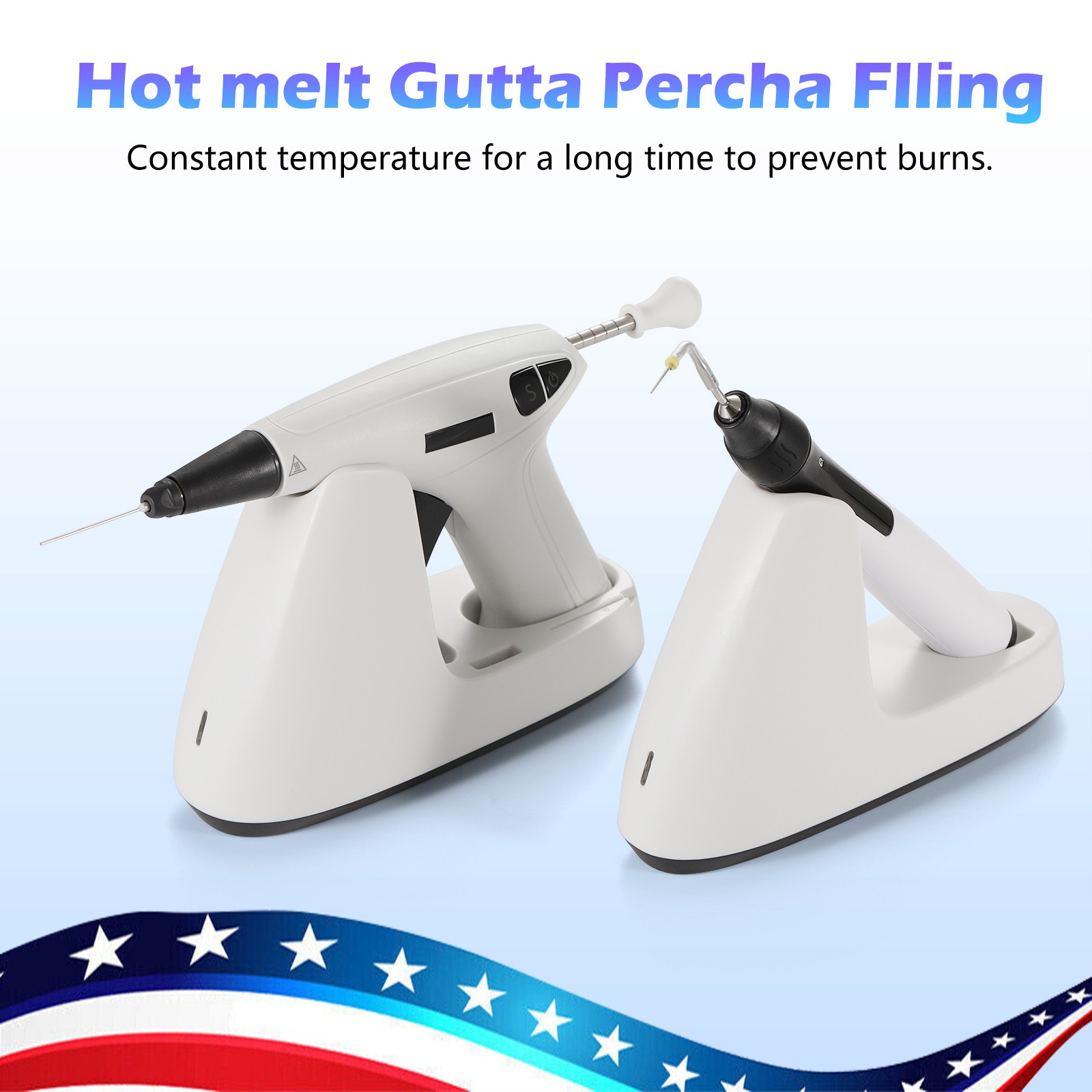 Dental Obturation System Endo Gun Heated Pen Percha Gutta +Buchanan Hand Plugger