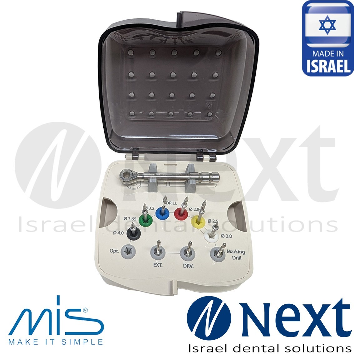 MIS Seven Implant insert screw diver key tool full set ratchet drill body try in