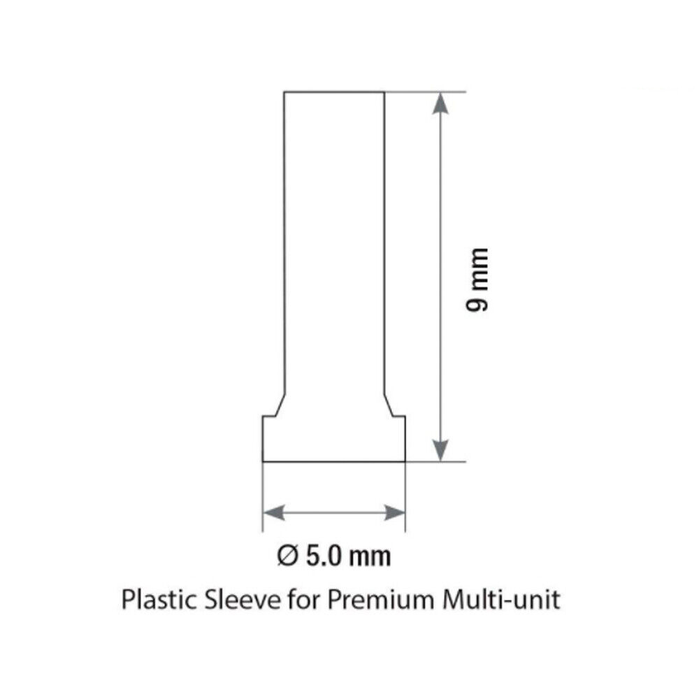 10pcs Plastic Sleeve For Premium Multi Unit 1.6mm System Dental Prosthetic Screw