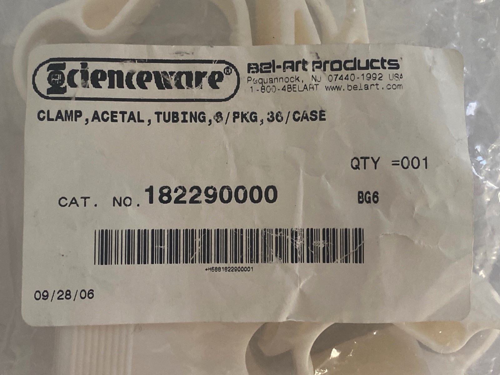 (6/Pk) BEL-ART Acetal Plastic Tubing Maxi Clamps 18229-0000