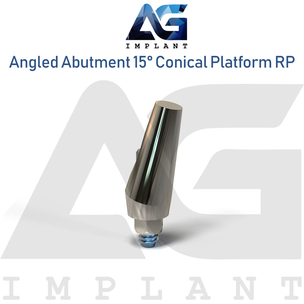 10 Angled Prosthetic System 15° RP Titanium Conical Connection Hex 2.65mm