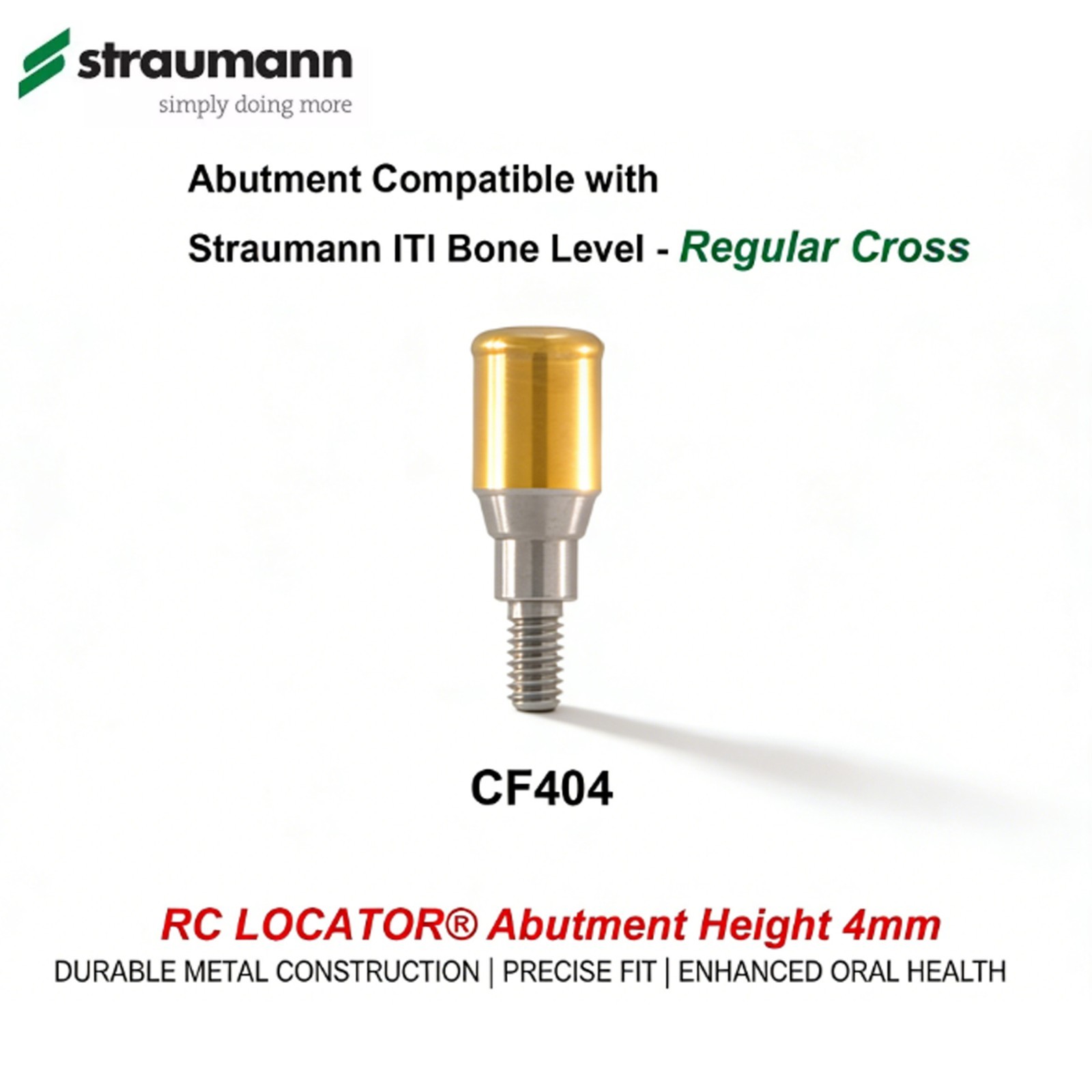 Dental Ti Locator Fits Straumann Bone Level NC/RC Internal Hexagonal Connection