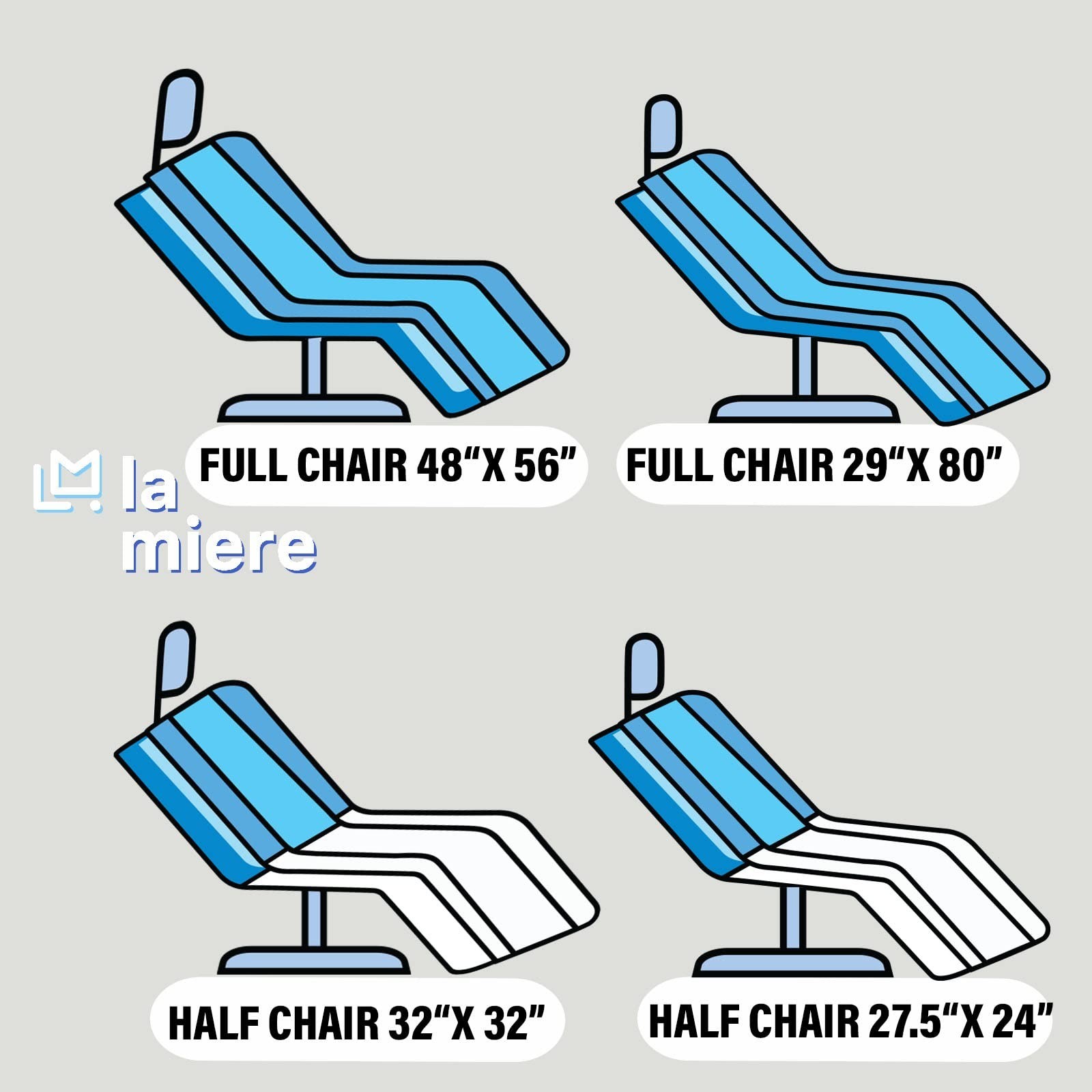 Non-slip Dental Full Chair Covers 29″ x 80″ Disposable Dental Chair Sleeve, W…