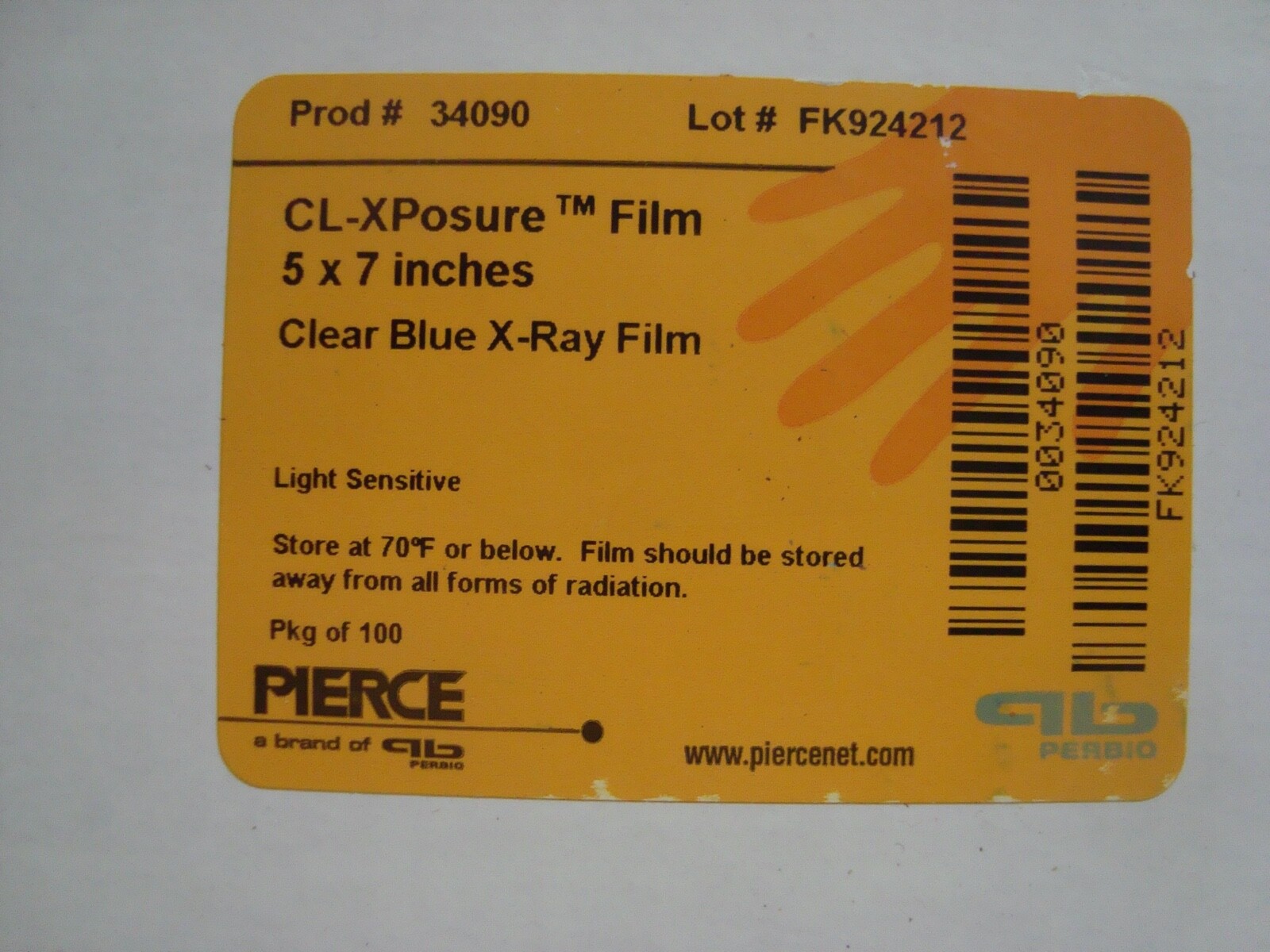 CL-XPOSURE FILM PIERCE (now THERMO 34090) 5×7″ 100/BX