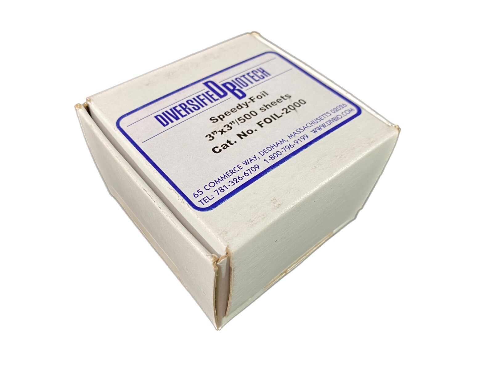 DIVERSIFIED BIOTECH Speedy-Foil Aluminum 3″x3″ Sheets FOIL-2000 (500/Pack)