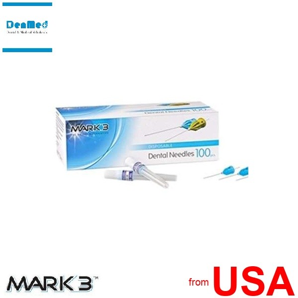 MARK3 30ga Extra Short Needles, BLUE Plastic Hub, 100/Bx. With bevel mark 425457