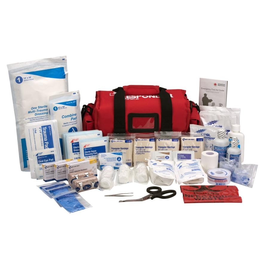 First Aid Only First Responder Kit 24 People Cordura Semi-Rigid Bag 158 Pieces