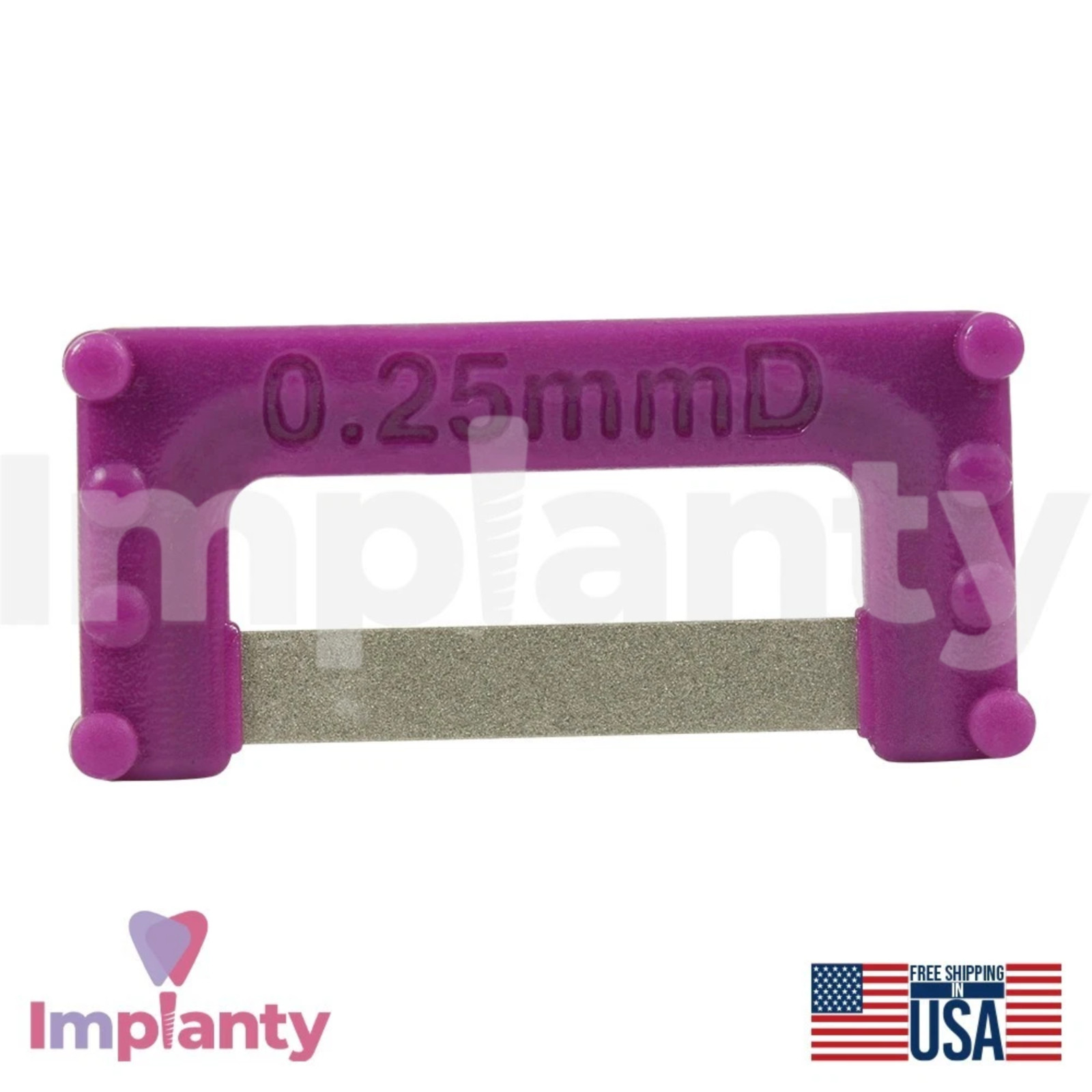Assorted Colors IPR Plus Dental Strips Set 8pcs Stainless Steel Diamond Coating