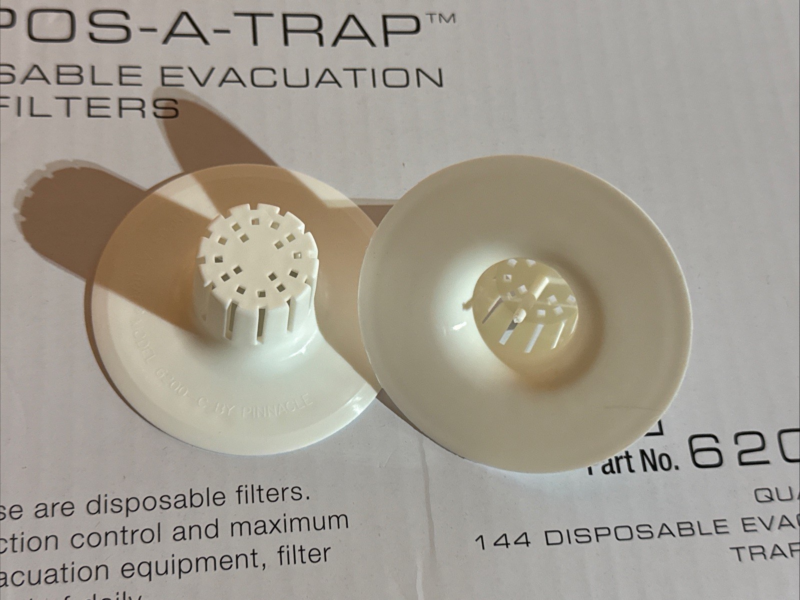 Kerr Pinnacle Dispos-A-Trap 6200C Disposable Evacuation Trap Filters 144/Box