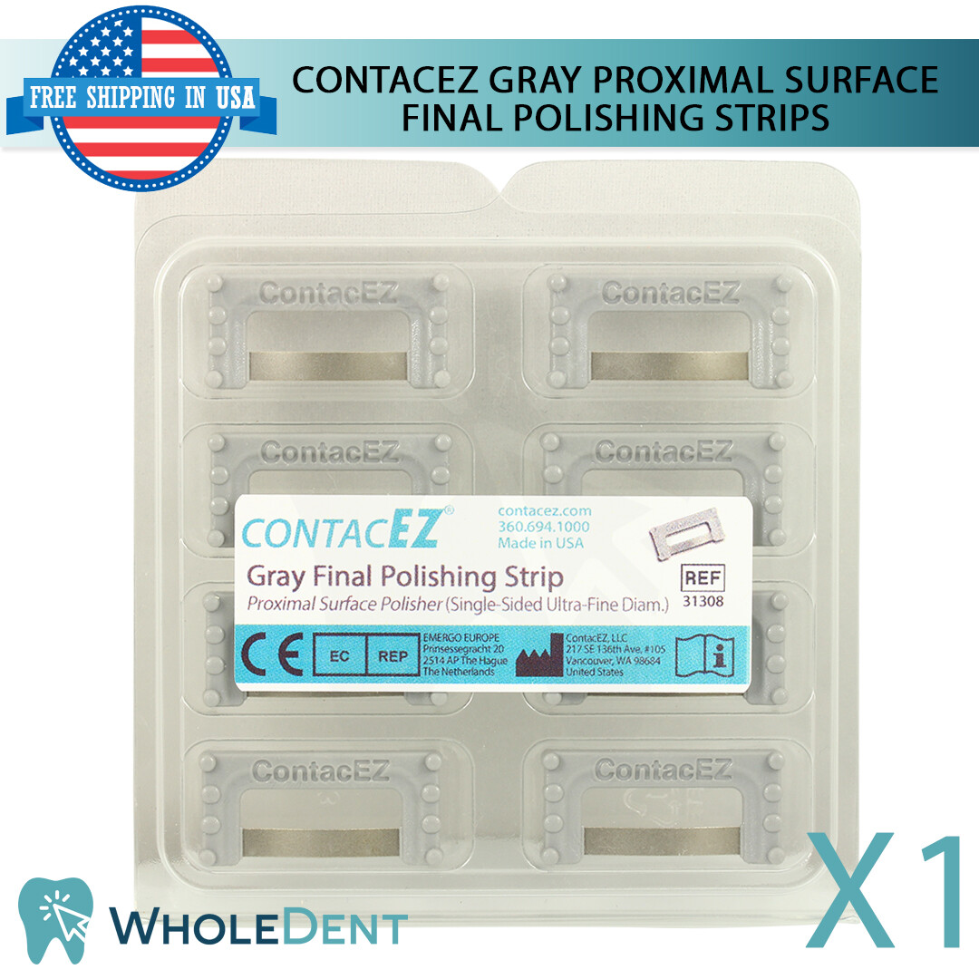 ContacEZ Gray Proximal Surface Polisher 8 Strips Restorative Final Polishing