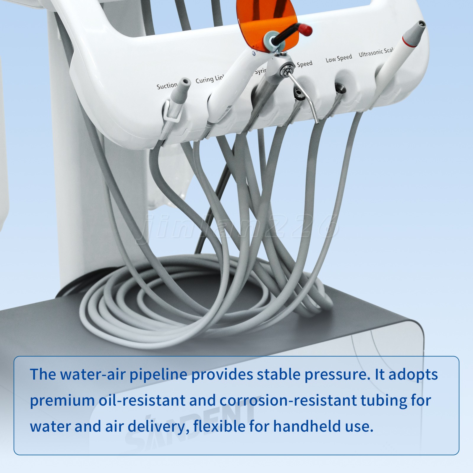 Portable Dental Delivery Unit With Air Compressor Strong Suction 4Hole