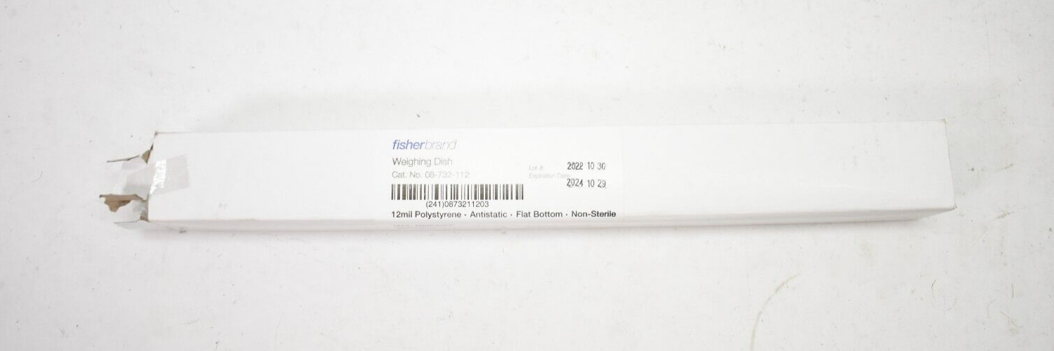 Fisherbrand Polystyrene Antistatic Weighing Dishes 12 Mil 500 Pack Disposable