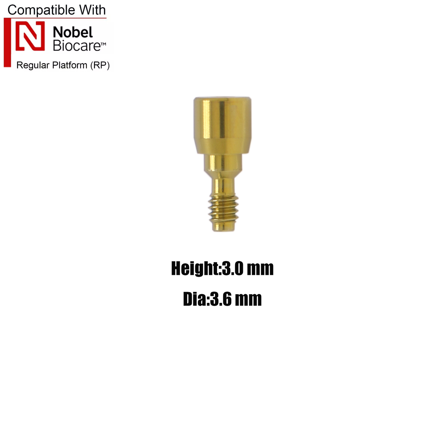 Locator/Healing Abutments for Nobel Biocare Implant NP/RP Platform Closure Cap