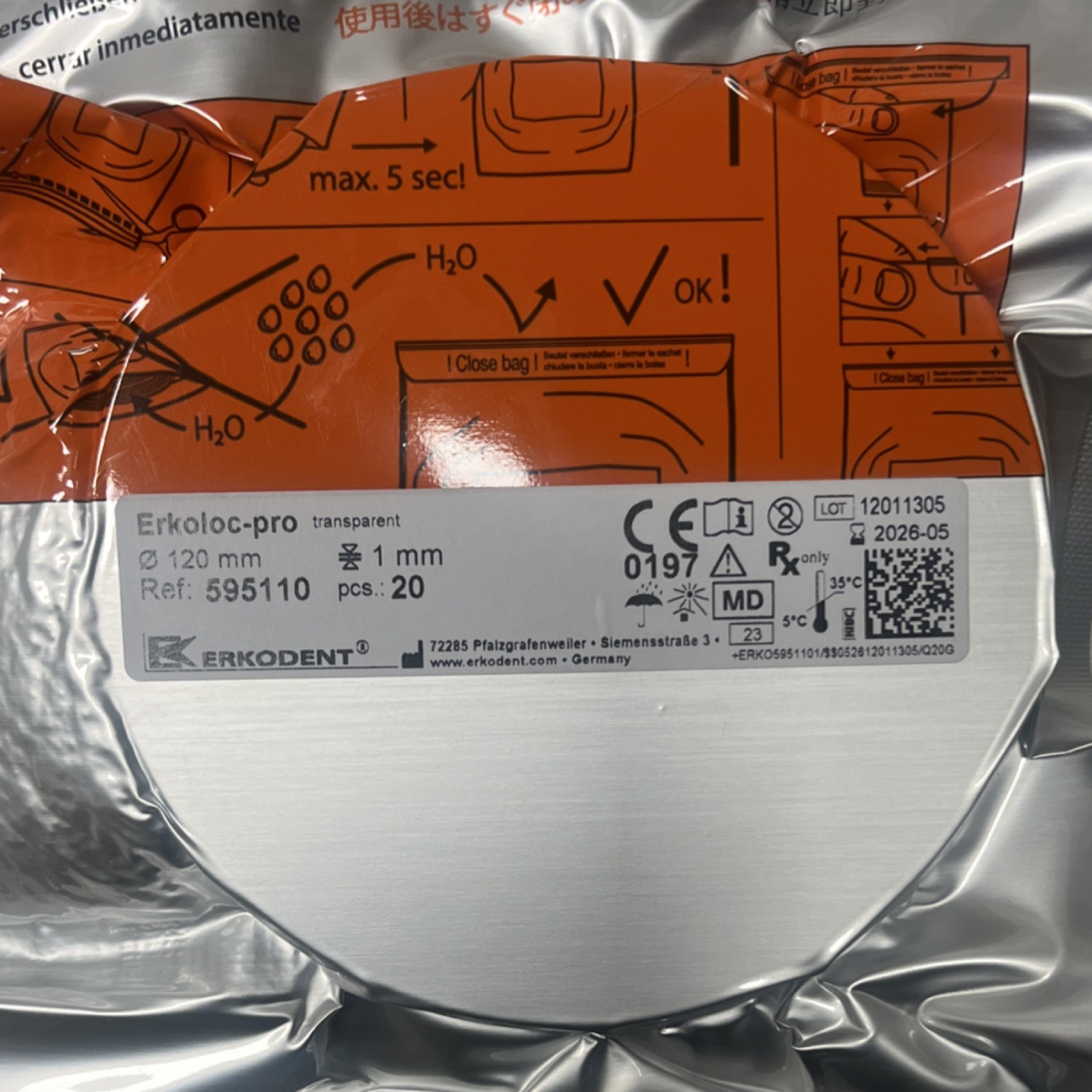 Erkodent Erkoloc-pro Transparent Foils & MPN 595110