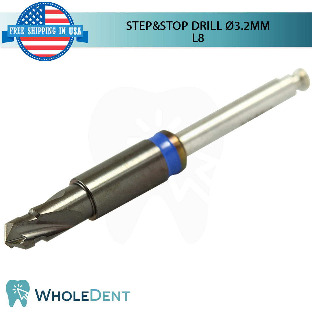 Integral DLC Step&Stop Drill Ø3.2 External Irrigation Pre Stopped Stopper
