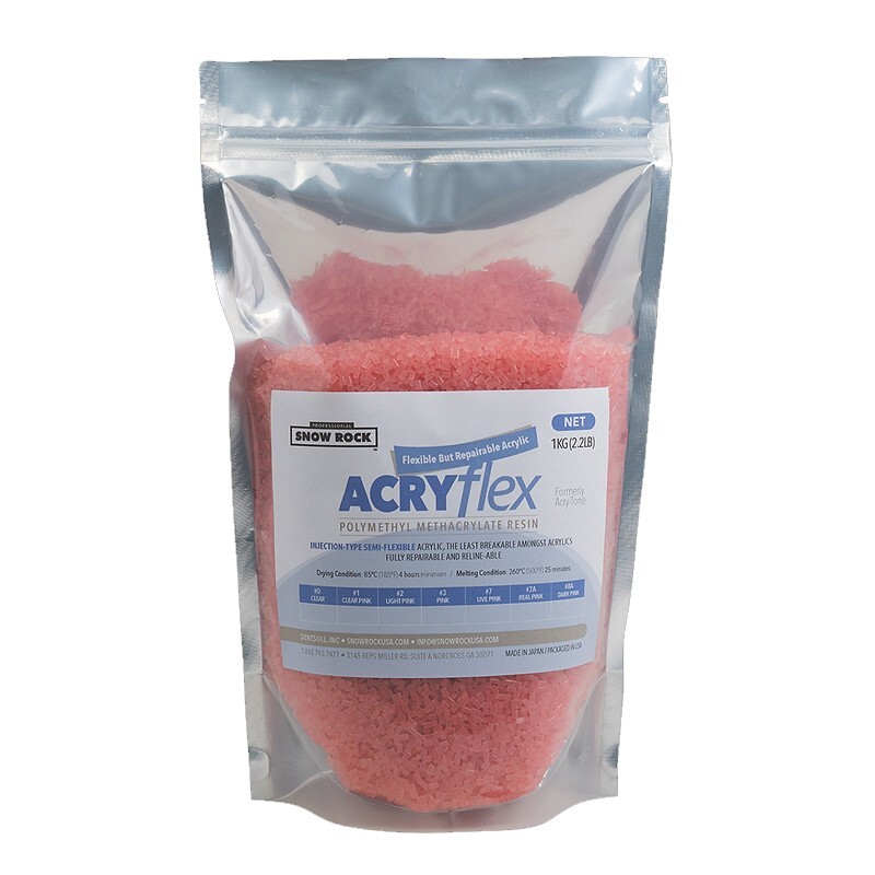 NEW! #7 LIVE PINK Semi-Flexible Thermo AcryFlex – 2.2lb (1kg) Bag Hypoallergenic