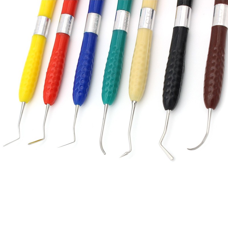 VV Dental Resin Spatula Kit 7pcs/set Silicone Handle Composite Resin Filling