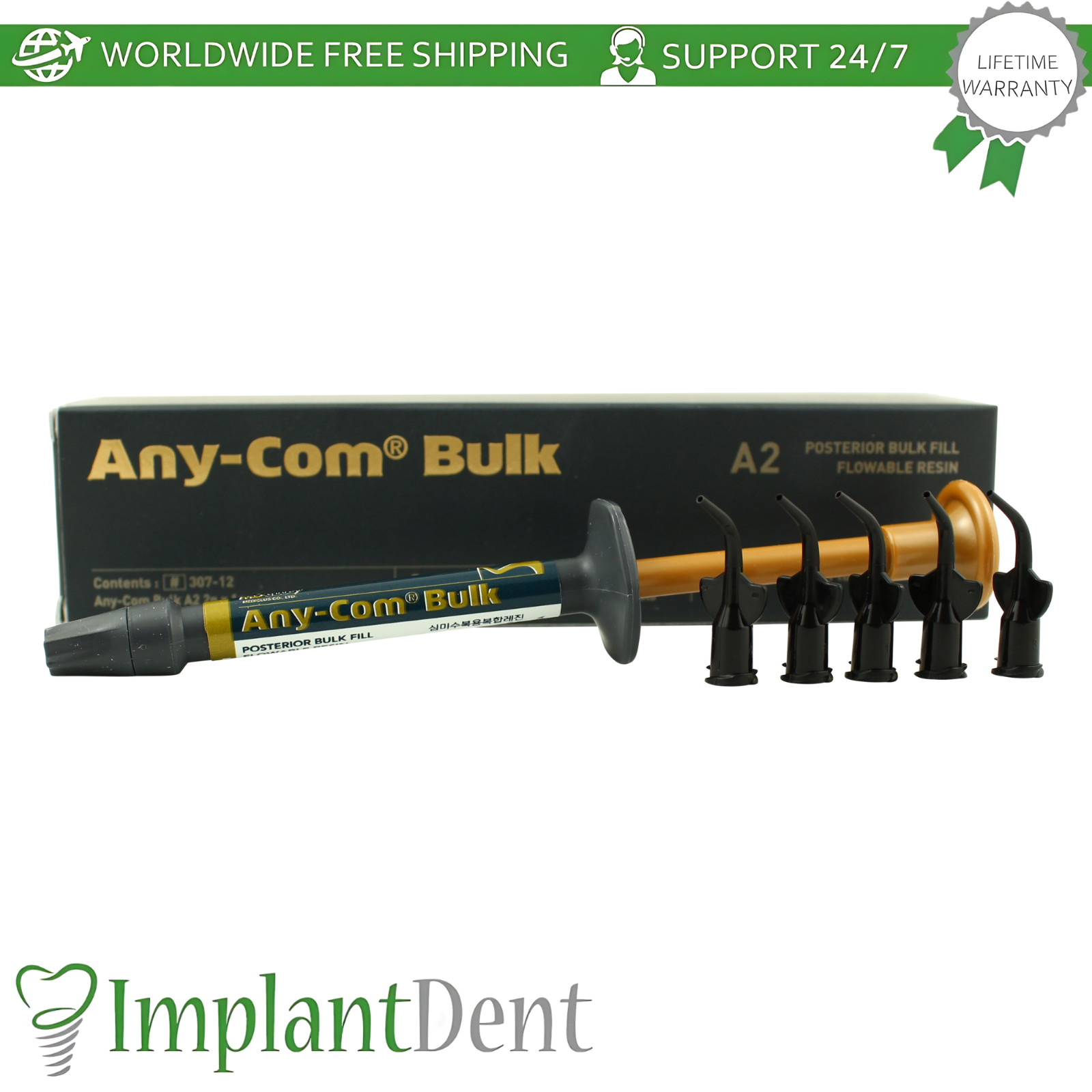 AnyCom Bulk Fill Flowable Resln Base And Liner For Dental Restoration A2 Shade