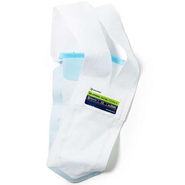 Halyard 5″ x 12″ Bi-Lateral Facial Ice Packs Case of 2x 12/Bx, 1 Strap per Box