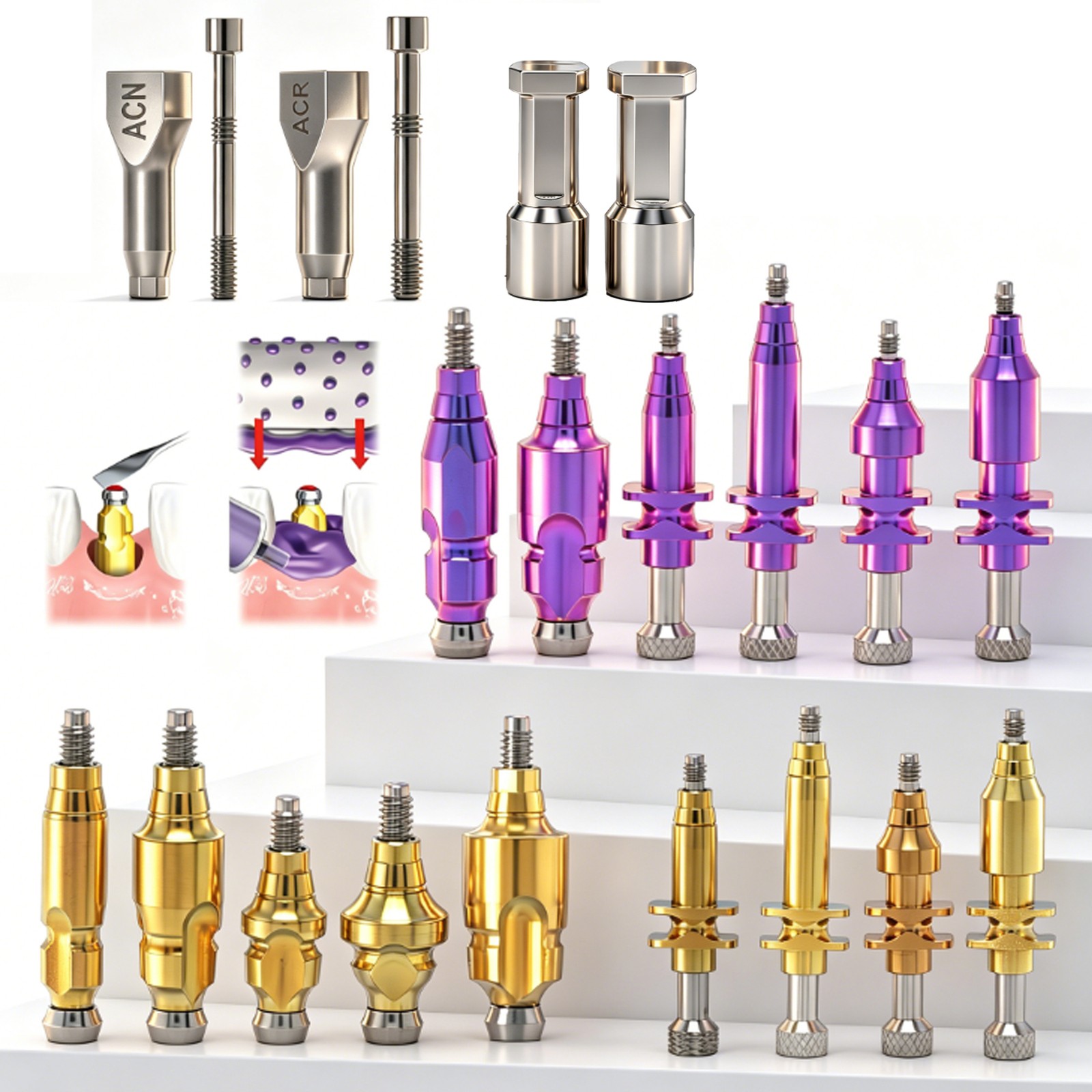 US Nobel Biocare Active NP/RP Hex Locator/Healing Abutment/ Impression Transfer