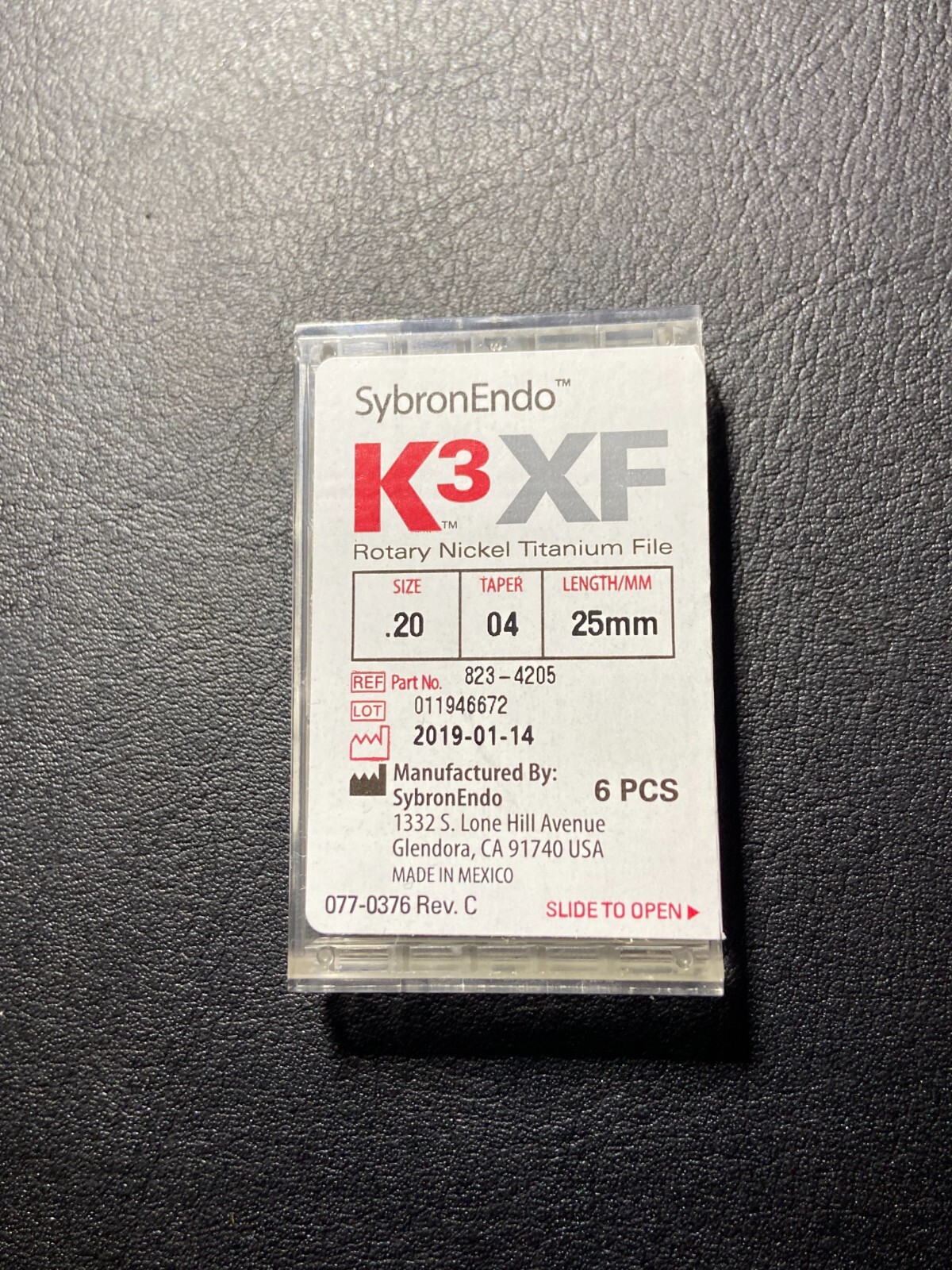 SybronEndo K3 XF, Taper 04, Rotary Nickel Titanium Files (6pcs pack)